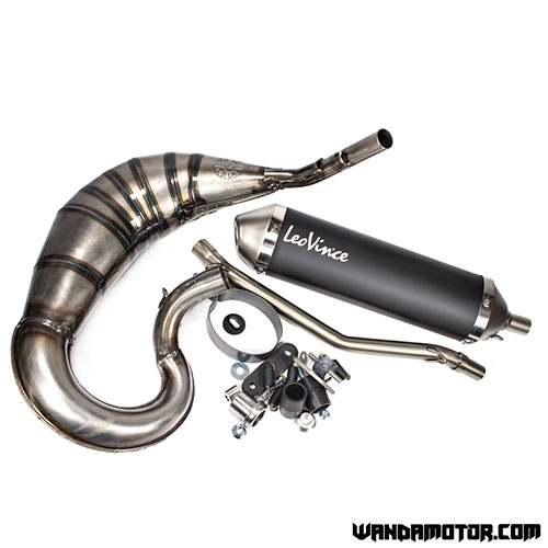 Exhaust pipe Leovince X-Fight Derbi Senda black edition